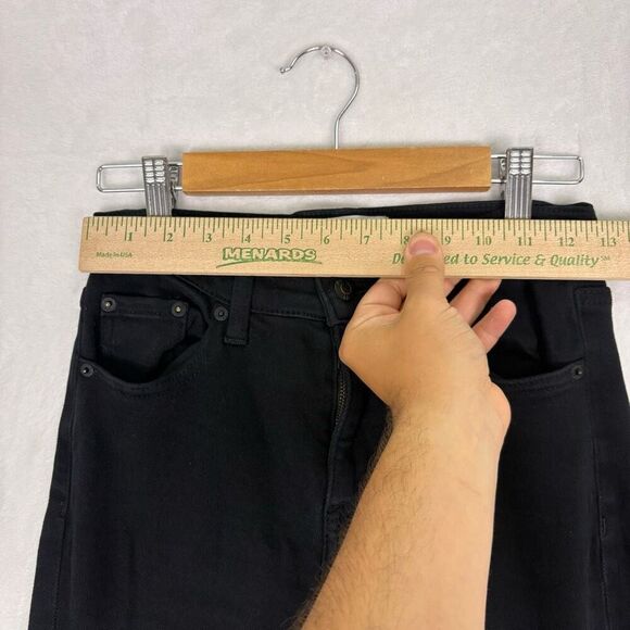 Pistola Revolve Black High Waisted Slit Front Bootcut Jeans Women's Size 25 - Picture 5 of 13